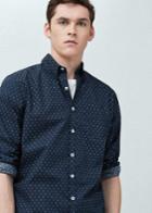 Mango Man Mango Man Slim-fit Flower Print Shirt