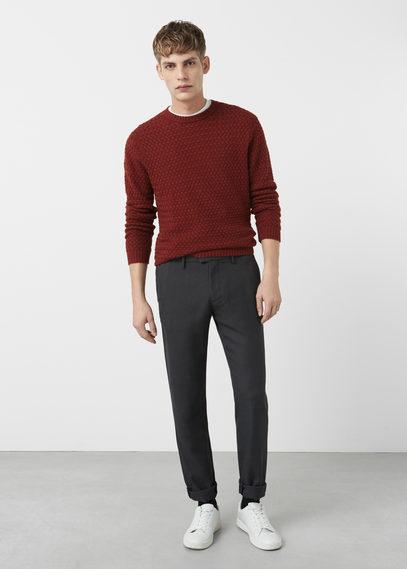 Mango Man Mango Man Slim-fit Patterned Trousers