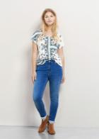 Violeta By Mango Violeta By Mango Printed Linen T Shirt