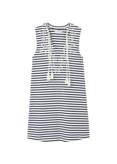 Mango Mango Pompons Embroidered Dress