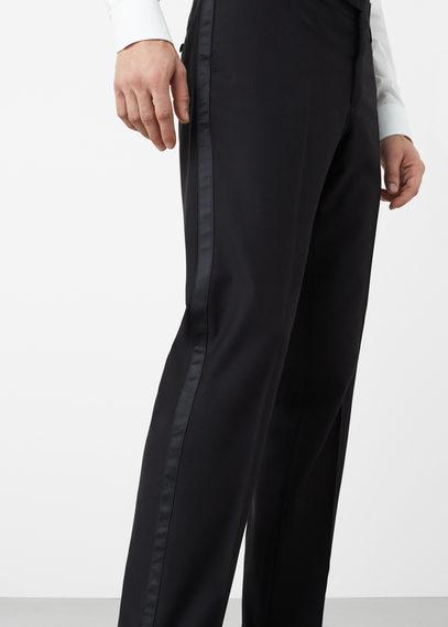 Mango Man Mango Man Satin Trim Tuxedo Trousers