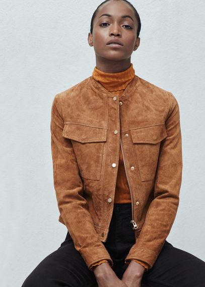Mango Mango Flap-pocket Suede Jacket