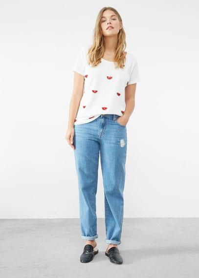 Violeta By Mango Violeta By Mango Embroidered Sequin -shirt