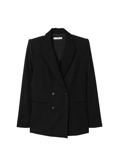 Mango Mango Padded Shoulder Blazer