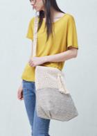 Mango Mango Striped Panel Bag