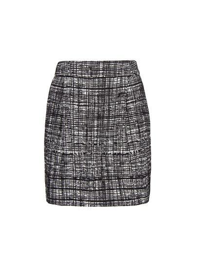 Mango Two-tone Jacquard Miniskirt