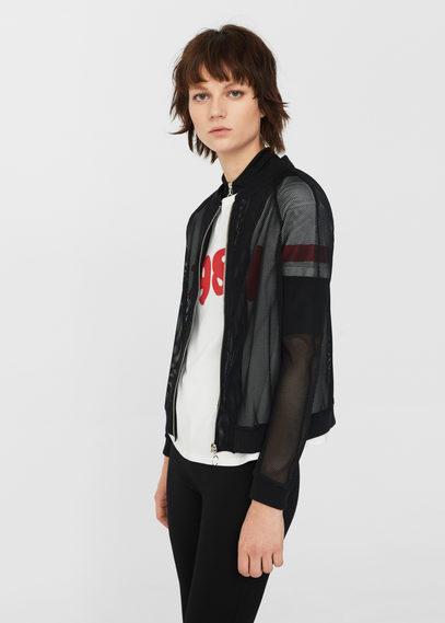 Mango Mango Cotton Mesh Bomber