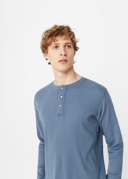 Mango Man Mango Man Textured Cotton T-shirt