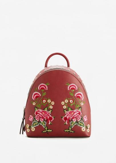 Mango Mango Embroidered Studded Backpack