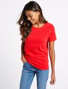 Marks & Spencer Pure Cotton Crew Neck T-shirt Red