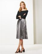 Marks & Spencer 3/4 Sleeve Bardot Top Black