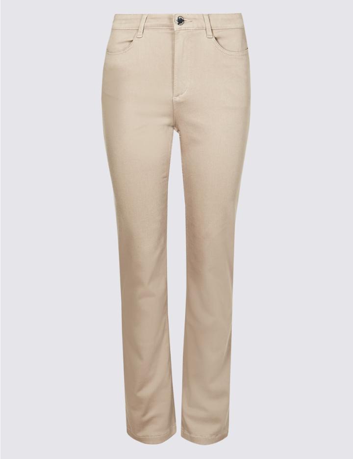Marks & Spencer Straight Leg Roma Rise Jeans Light Mole