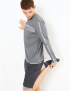 Marks & Spencer Active Text Print Long Sleeve T-shirt Charcoal