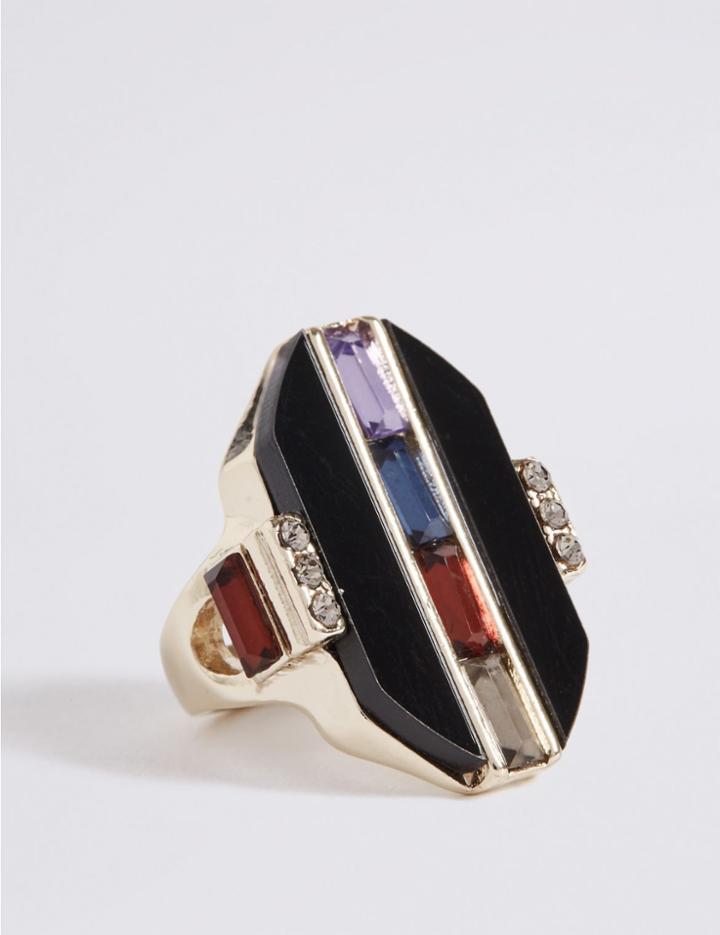 Marks & Spencer Baguette Gem Ring Multi