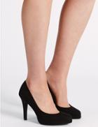 Marks & Spencer Stiletto Platform Court Shoes With Insolia&reg; Black