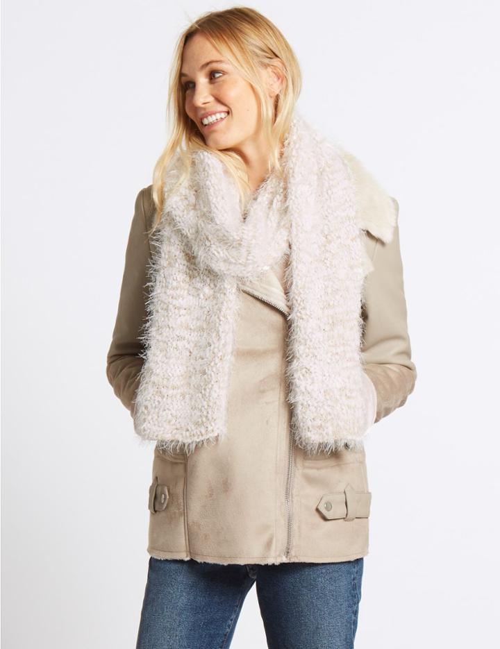 Marks & Spencer Fluffy Scarf Cream