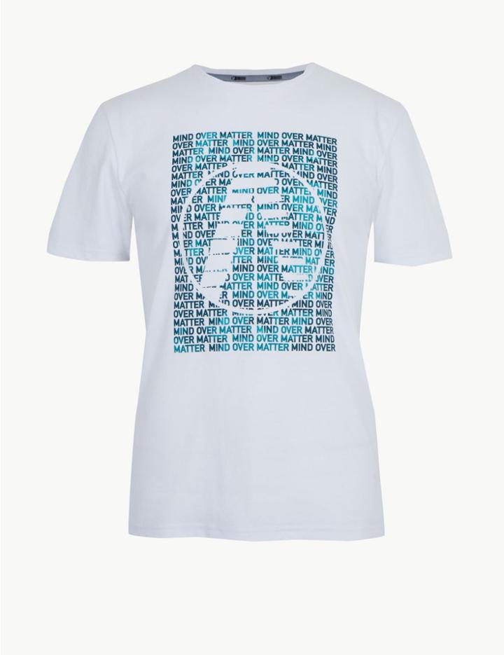 Marks & Spencer Active Mind Over Matter T-shirt White Mix