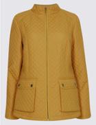 Marks & Spencer Padded & Quilted Jacket With Stormwear&trade; Antique Gold