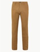 Marks & Spencer Cotton Rich Chinos With Stretch Dark Sand