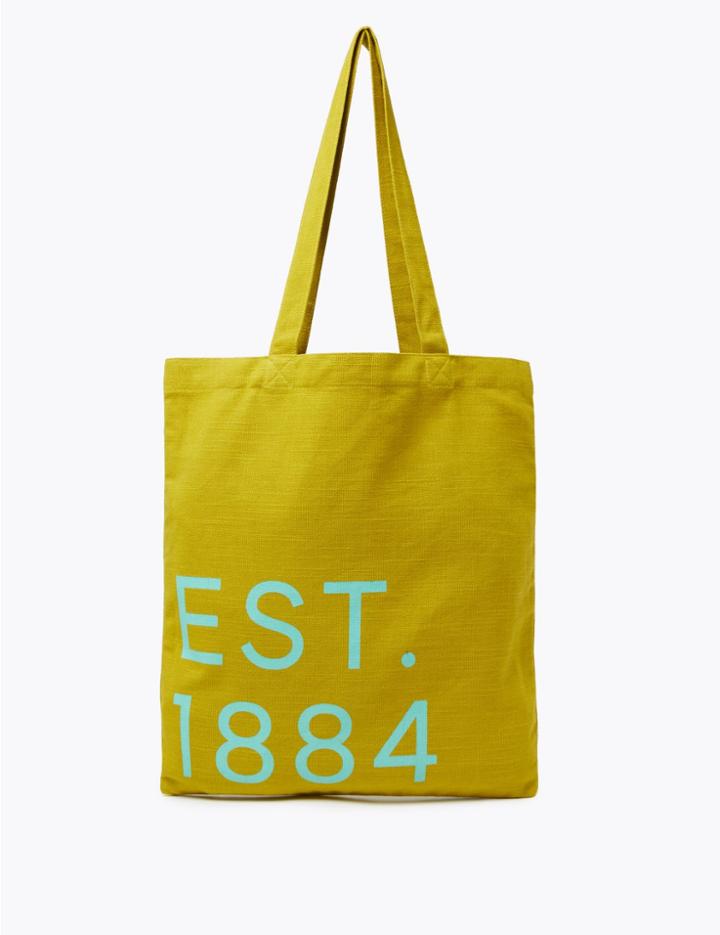 Marks & Spencer Pure Cotton Canvas Shopper Bag Moss Green