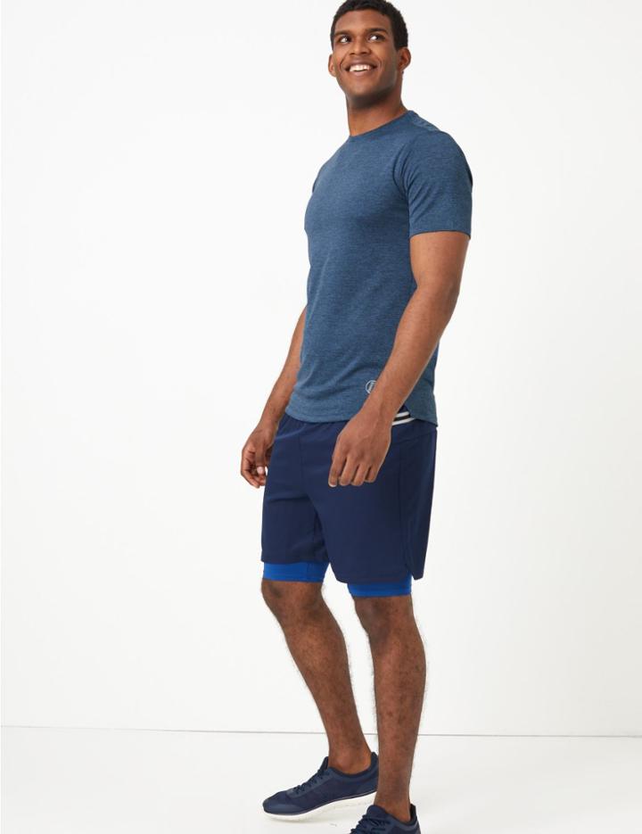 Marks & Spencer Active Crew Neck T-shirt Indigo