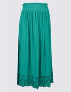 Marks & Spencer Gathered Full Midi Skirt Jade