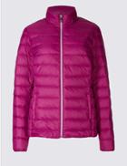 Marks & Spencer Padded Down & Feather Jacket With Stormwear&trade; Magenta