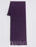 Marks & Spencer Pure Cashmere Woven Scarf Wine
