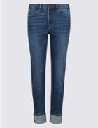 Marks & Spencer Relaxed Slim Leg Mid Rise Jeans Light Indigo