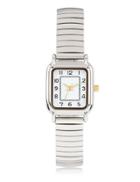 Marks & Spencer Square Face Analogue Expandable Watch Silver Mix