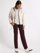 Marks & Spencer Cotton Rich Straight Leg Joggers Purple