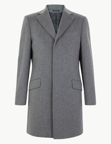 Marks & Spencer Cashmere Longline Coat Grey