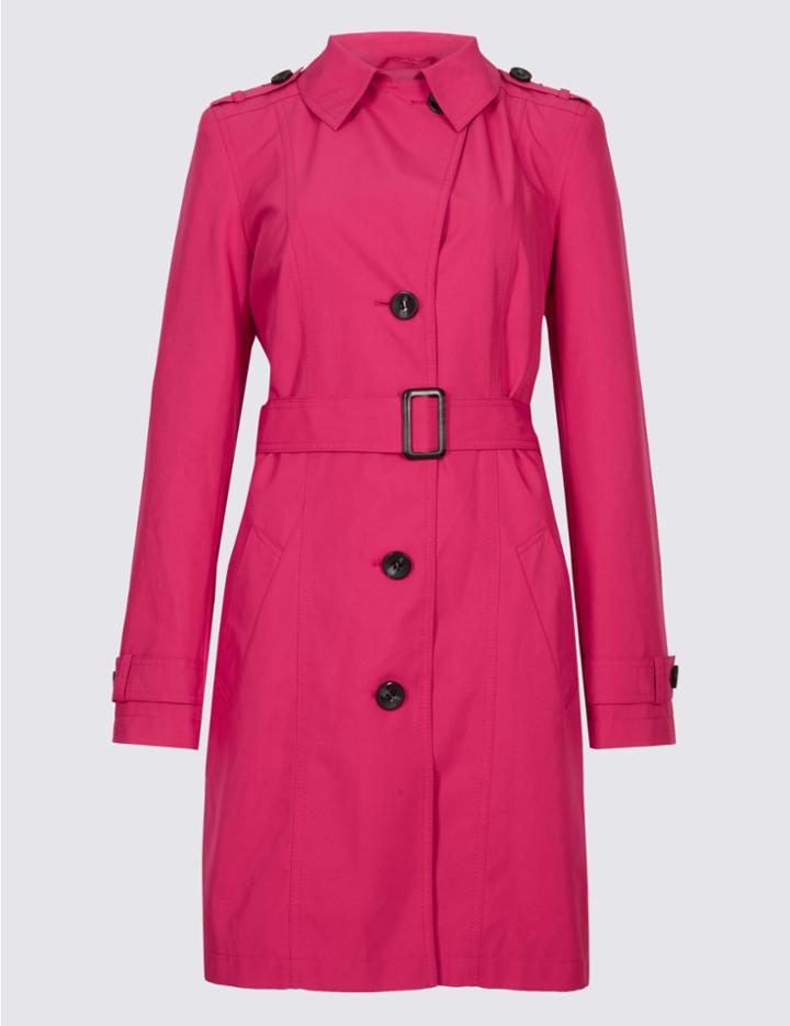 Marks & Spencer Trench Coat With Stormwear™ Very Pink