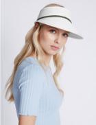 Marks & Spencer Weave Contrast Trim Visor Hat White