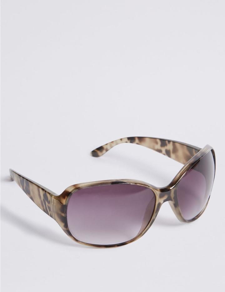 Marks & Spencer Wrap Around Square Sunglasses Grey Mix