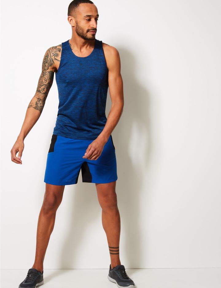 Marks & Spencer Active Textured Vest Bright Blue