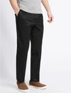 Marks & Spencer Slim Fit Cotton Rich Chinos Black