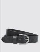 Marks & Spencer Leather Core Jeans Hip Belt Black
