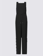 Marks & Spencer Side Button Hem Jumpsuit With Belt Black