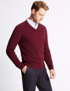 Marks & Spencer Pure Lambswool Jumper Mulberry