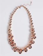 Marks & Spencer Clear Ball Collar Necklace Rose Mix