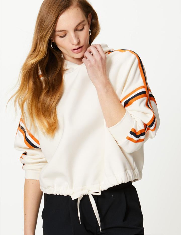 Marks & Spencer Cotton Rich Long Sleeve Sweatshirt Cream