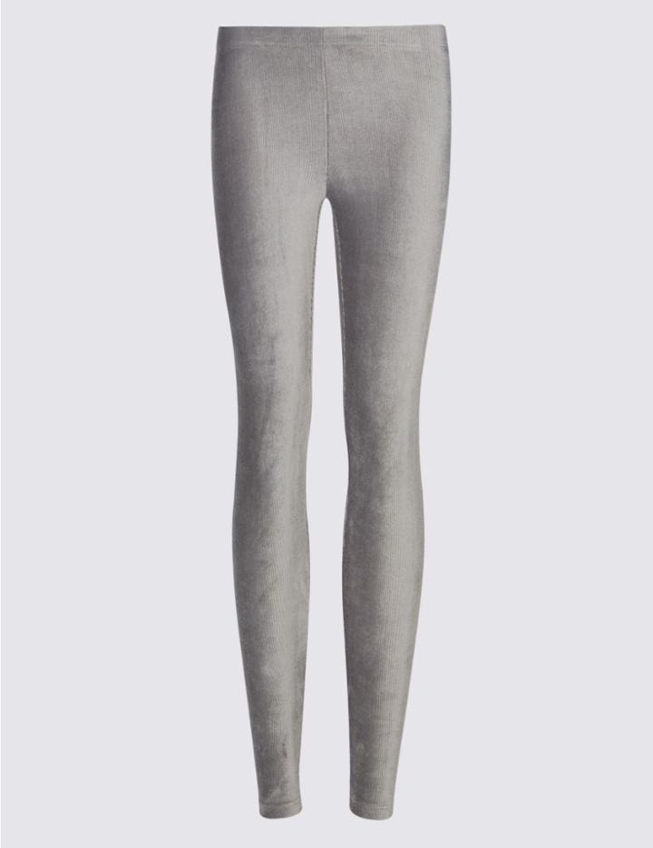 Marks & Spencer Cotton Rich Cord Leggings Grey