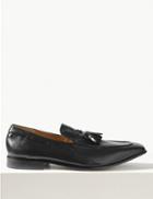 Marks & Spencer Leather Slip-on Tassel Loafers Dark Tan