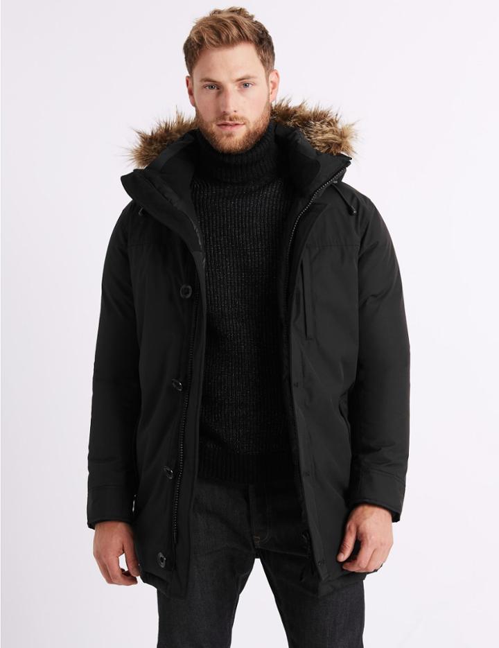 Marks & Spencer Parka With Stormwear&trade; Black