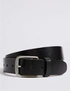 Marks & Spencer Leather Saddle Edge Casual Belt Black