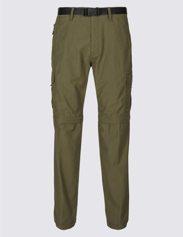 Marks & Spencer Regular Fit Trekking Trousers With Belt Sand