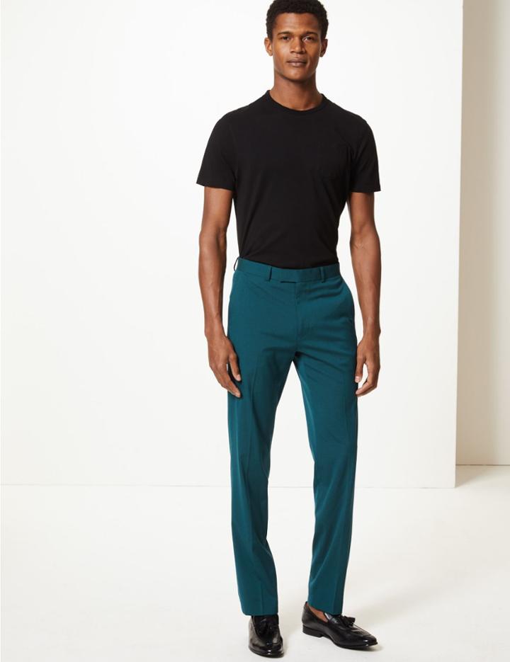 Marks & Spencer Slim Fit Trousers Teal