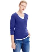 Marks & Spencer Cashmilon&trade; V-neck Jumper Royal Blue