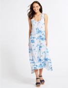 Marks & Spencer Printed Maxi Dress Blue Mix